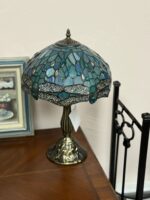 TIFFANY 2 LIGHT TABLE LAMP - DRAGONFLY DESIGN