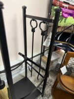Wood Rack With Fireplace Tools - BLACK METAL - Image 2