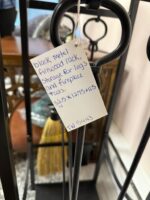 Wood Rack With Fireplace Tools - BLACK METAL - Image 4