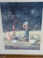 "CHILDREN AT THE WATER PUMP" BY MARIANNE CAROSELLI PRINT