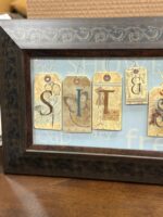 "SIT & SOAK" LUGGAGE TAG BATHROOM SIGN - SOLD - Image 2