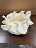 VINTAGE CERAMIC CIRCLE OF GEESE PLANTER - OVAL SHAPE - 9.5 X 9.5 - Image 2