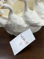 VINTAGE CERAMIC CIRCLE OF GEESE PLANTER - OVAL SHAPE - 9.5 X 9.5 - Image 3