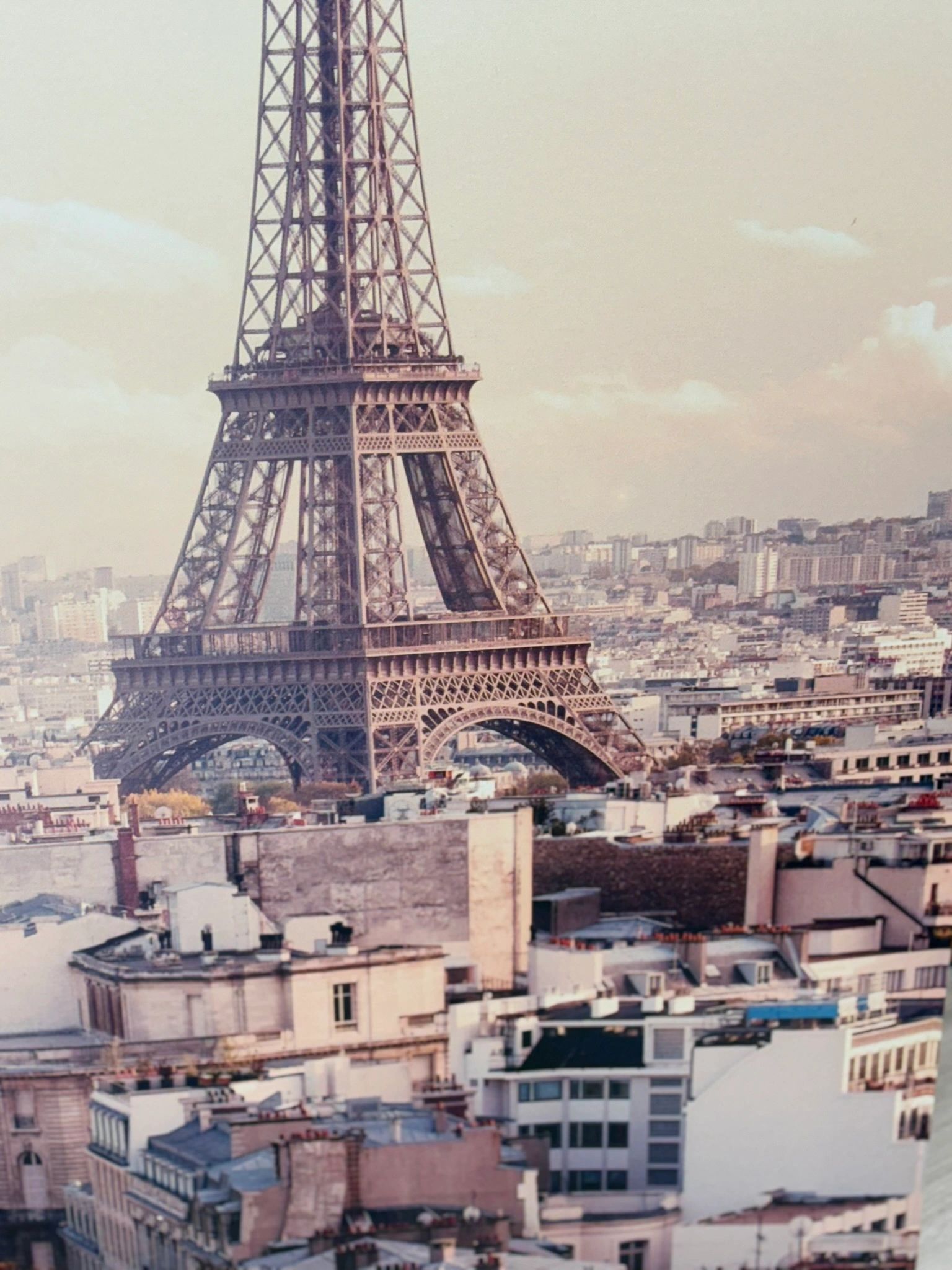 IMG_3572.jpeg CANVAS PRINT OF THE EIFFEL TOWER AND PARIS AT SUNSET - Image 1