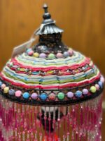 HOBBY LOBBY BEADS CRAFTED ACCENT TABLE LAMP. BEADED FRINGE - Image 2