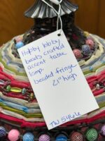 HOBBY LOBBY BEADS CRAFTED ACCENT TABLE LAMP. BEADED FRINGE - Image 4