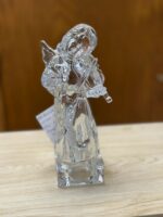 MIKASA LEAD CRYSTAL 8.5" TALL ANGEL PLAYING VIOLIN