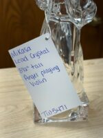 MIKASA LEAD CRYSTAL 8.5" TALL ANGEL PLAYING VIOLIN - Image 4