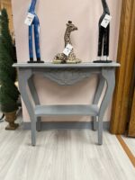 SMALL DISTRESSED GREY ENTRY WAY TABLE