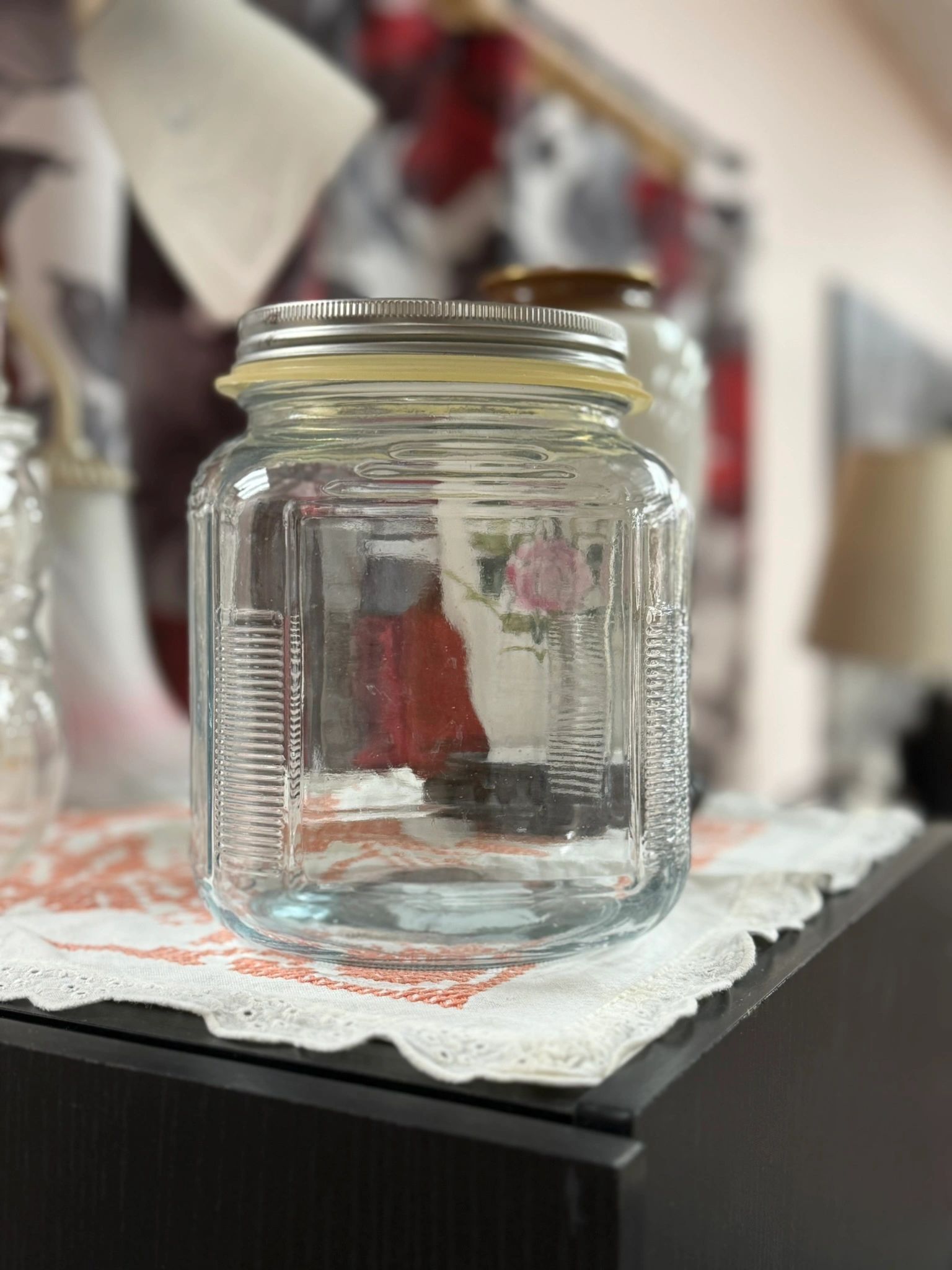 IMG_3700.jpeg ANCHOR & HOCKING RIBBED GLASS JAR - Image 1