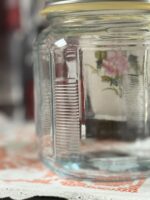 ANCHOR & HOCKING RIBBED GLASS JAR - Image 2