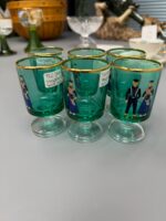 STAPHORST GREEN & GOLD RIM SHOT GLASS - Image 2