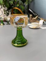 VINTAGE SOUVENIR WINE GLASS LORELEY ST GOARSHAUSEN, GERMANY