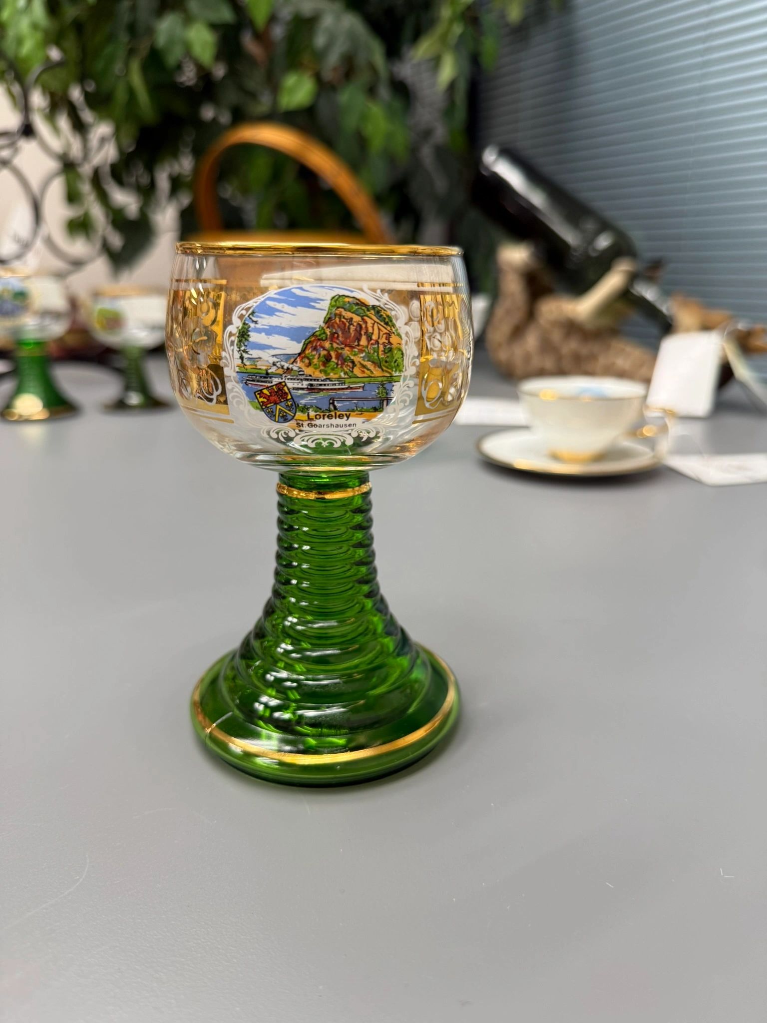 IMG_3760-951c597.jpeg VINTAGE SOUVENIR WINE GLASS LORELEY ST GOARSHAUSEN, GERMANY - Image 1