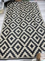 SAND MINE Reversible Mats, Plastic Straw Rug