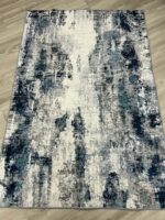 BRICHOEE Contemporary 4x6 ft Blue Abstract Area Rug