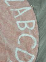 HEBE Cute Pink ABC Kids Play Mat Baby Nursery Rug Round Educational Alphabet Soft Circle Area Rug - Image 2