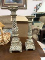 STYLIZED CERAMIC VOTIVE CANDLE HOLDERS 20"H & 24"H - SET OF 2