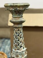 STYLIZED CERAMIC VOTIVE CANDLE HOLDERS 20"H & 24"H - SET OF 2 - Image 2