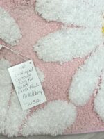 QJHOMO Toilet Rugs U Shaped, Pink Toilet Mat Cute Daisy Contour Bath Rug 20"x20" - Image 3