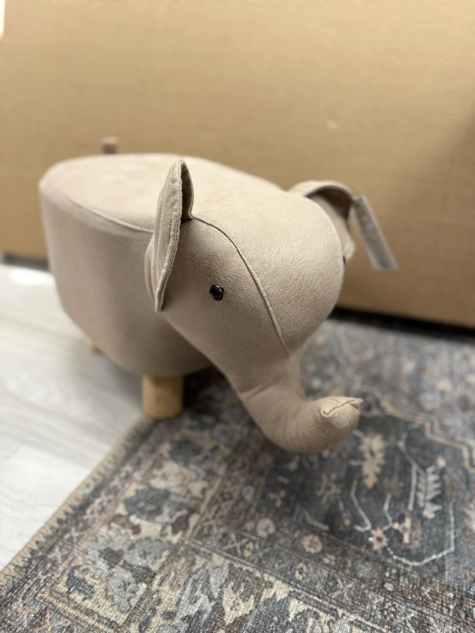 IMG_4927-3505be4.jpeg ELEPHANT OTTOMAN 19"L X 10.5"H X 9"W - Image 1