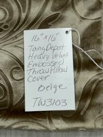TangDepot Heavy Velvet Embossing Throw Pillow Cover - Image 4