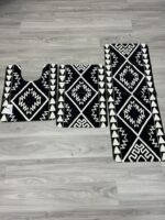 Uphome Boho 3 Piece Bathroom Rug Set