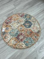 Lahome Moroccan Trellis Round Area Rugs - Washable Small Round Rug 3ft