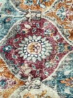 Lahome Moroccan Trellis Round Area Rugs - Washable Small Round Rug 3ft - Image 2