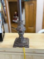 31" H Table Lamp Bronze/Red Shade - Image 2