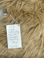 duduta Beige Sheepskin Throw Rugs 2x3 ft - Image 3