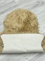 duduta Beige Sheepskin Throw Rugs 2x3 ft - Image 4