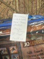 JQ LICENSING "LUCKY IN LOVE" HORSE THEME BLANKET - SHERPA LINED - Image 4