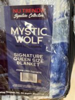 NU TRENDZ MYSTIC WOLF SIGNATURE SERIES PLUSH QUEEN BLANKET - Image 3