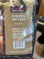 NU TRENDZ GOLDEN ANTLERS DEER SIGNATURE SERIES QUEEN BLANKET - Image 3