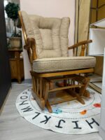 BROWN WOOD ROCKING/GLIDER CHAIR - Image 2