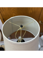 SET OF 2 BLACK METAL TABLE LAMPS - MILDRED BRONZE ASHLEY LAMP - Image 3