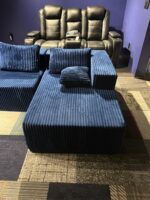 Latitude Run Sectional Corduroy Couch - Blue - Image 2